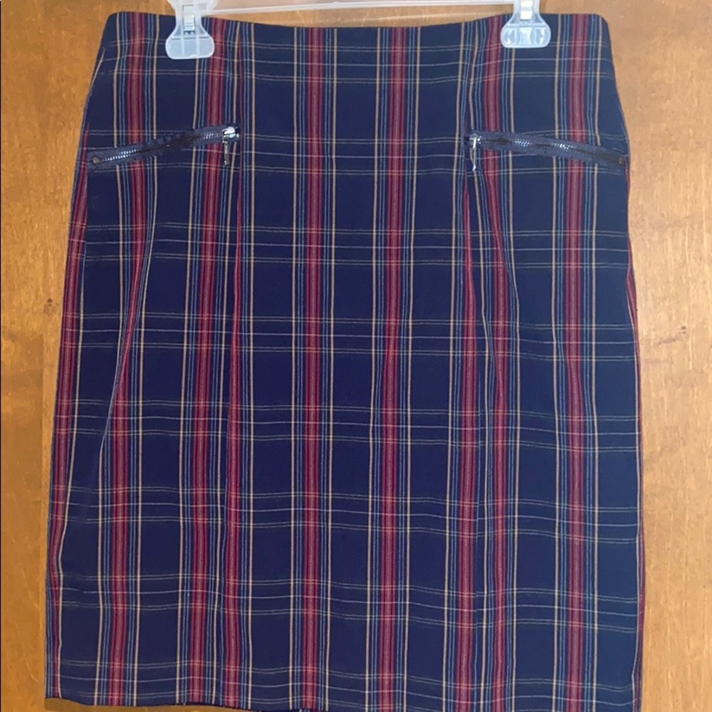 Plaid Pencil Skirt